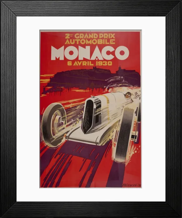 Framed Print : Poster, 2nd Grand Prix, Monaco, April 1930 Framed Print : Poster, 2nd Grand Prix, Monaco, April 1930