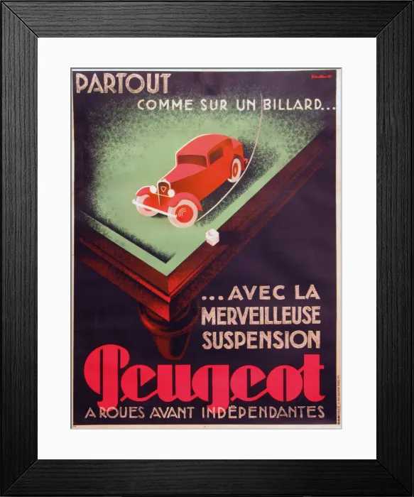 Framed Print : Poster, Peugeot cars Framed Print : Poster, Peugeot cars