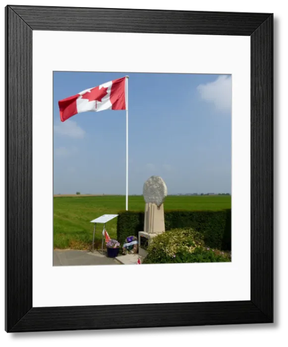 Framed Print : Memorial to Canadian 10th & 16th Bns CEF, Kitcheners Wood Framed Print : Memorial to Canadian 10th & 16th Bns CEF, Kitcheners Wood