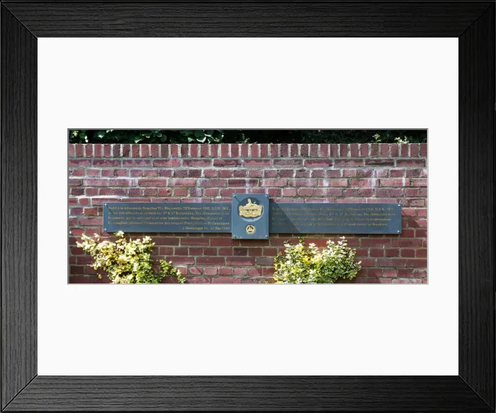 Framed Print : Plaque to Brig Somerset & 2nd & 5th Glos, 1940, CWGC Cassel Framed Print : Plaque to Brig Somerset & 2nd & 5th Glos, 1940, CWGC Cassel
