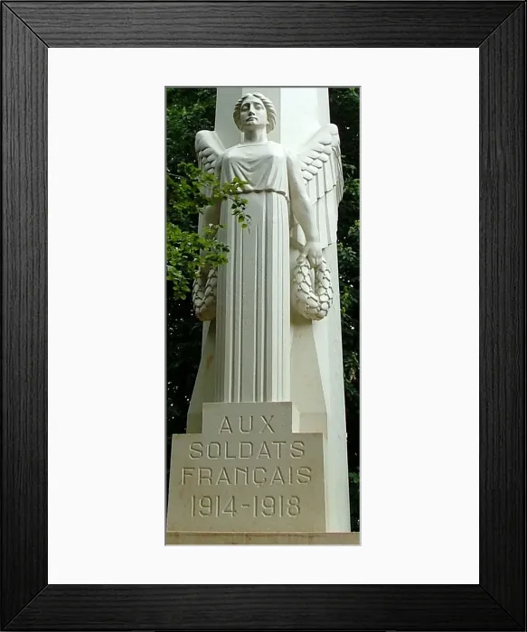 Framed Print : Detail of Figure on French Memorial, Kemmelberg Framed Print : Detail of Figure on French Memorial, Kemmelberg