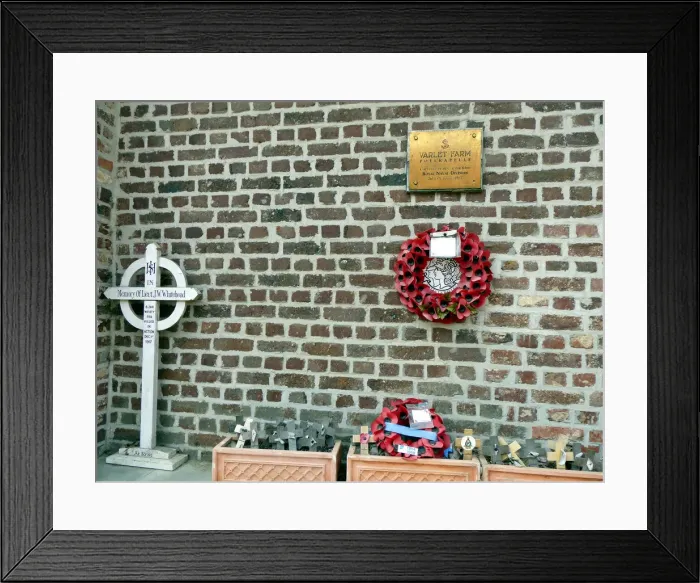 Framed Print : Lt Whitehead and RND Memorials, Varlet Farm, near Poelkapell Framed Print : Lt Whitehead and RND Memorials, Varlet Farm, near Poelkapell