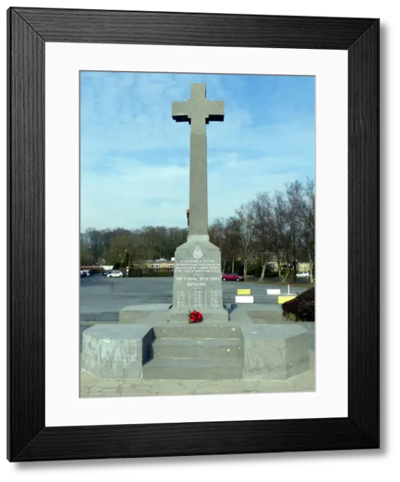 Framed Print : Memorial to Kings Royal Rifle Corps, Hooge Framed Print : Memorial to Kings Royal Rifle Corps, Hooge