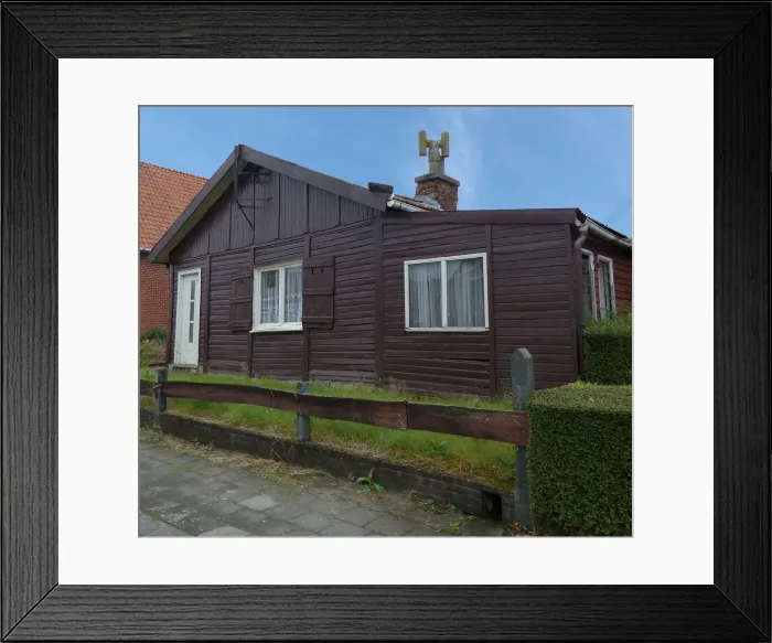 Framed Print : Last known King Albert Wooden Barrack, Ypres Salient, St Framed Print : Last known King Albert Wooden Barrack, Ypres Salient, St