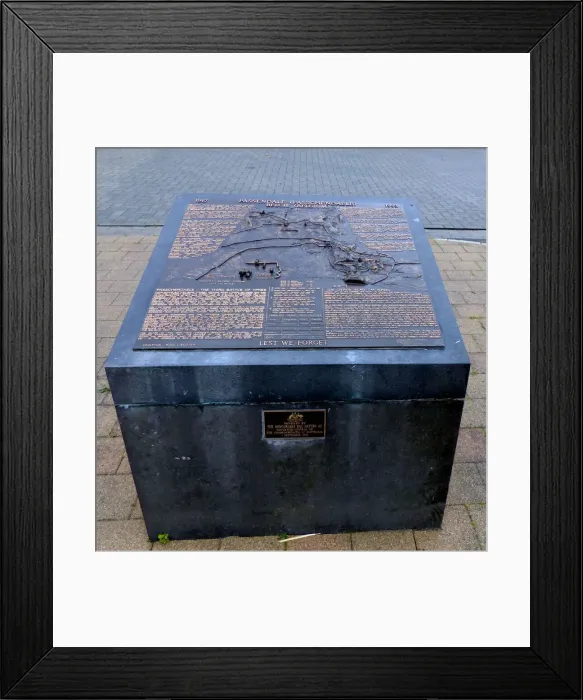 Framed Print : Ross Bastiaan Australian Plaque. Passendale Square Framed Print : Ross Bastiaan Australian Plaque. Passendale Square