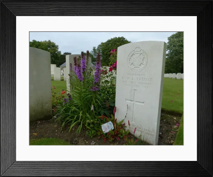 Framed Print : Solitary Headstone of Lt Gilbert Talbot, Sanctuary Wood CWG Framed Print : Solitary Headstone of Lt Gilbert Talbot, Sanctuary Wood CWG