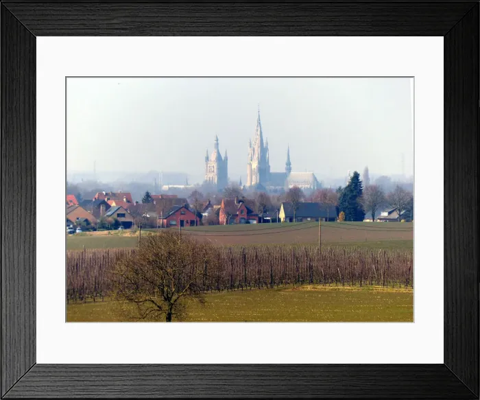 Framed Print : Spires of Ypres from Hill 62 Canadian Memorial Framed Print : Spires of Ypres from Hill 62 Canadian Memorial