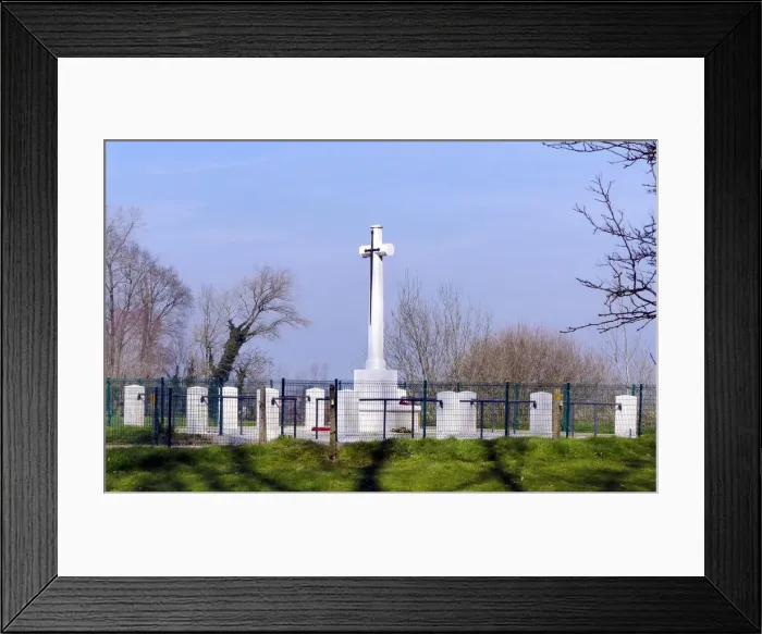 Framed Print : RE Grave Memorial, Railway Wood, Ypres