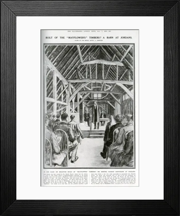 Framed Print : Built of the Mayflowers timbers? A barn at Jordan s Framed Print : Built of the Mayflowers timbers? A barn at Jordan s