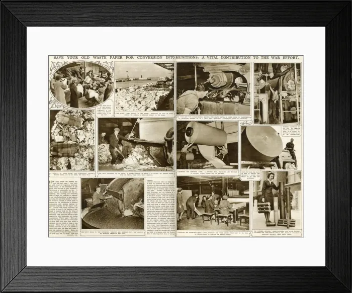 Framed Print : Save your old waste paper for conversion into munitions Framed Print : Save your old waste paper for conversion into munitions
