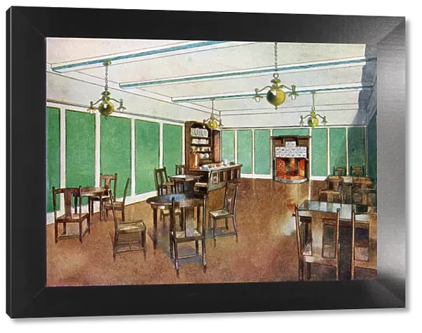 Suggested decor and layout for a high-class luncheon and dining room of the 1900s
