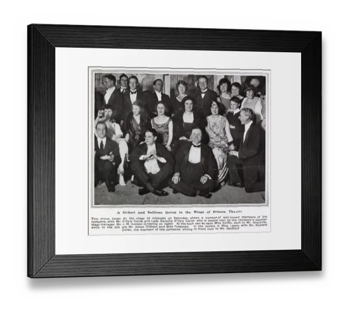 Framed Print : Well-known members of the D Oyly Carte Company on the stage at Princes Theatre including Framed Print : Well-known members of the D Oyly Carte Company on the stage at Princes Theatre including