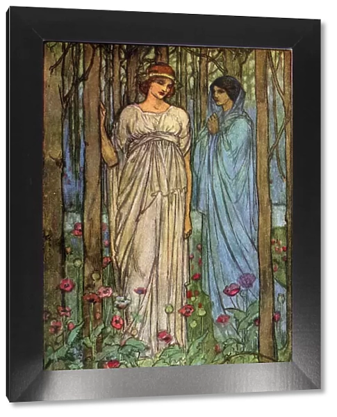 Whereto the other with downward brow... Illustration by Florence Harrison to Tennyson s