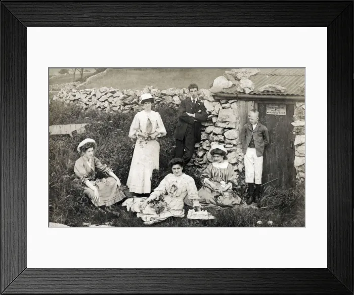 Framed Print : Rural scene - group of teenagers and young adults Framed Print : Rural scene - group of teenagers and young adults