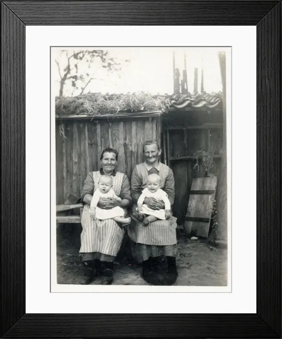 Framed Print : Two jolly Grandmothers with their Grandchildren Framed Print : Two jolly Grandmothers with their Grandchildren