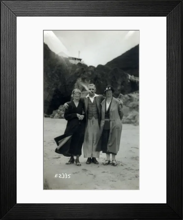 Framed Print : Middle-aged gent with wife and Mother - Jersey Framed Print : Middle-aged gent with wife and Mother - Jersey