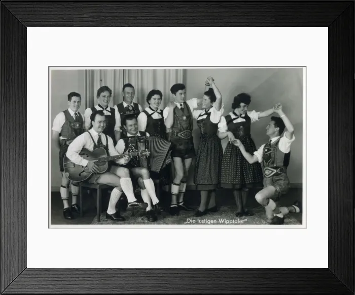 Framed Print : Traditional Austrian dancers and band - Innsbruck Framed Print : Traditional Austrian dancers and band - Innsbruck