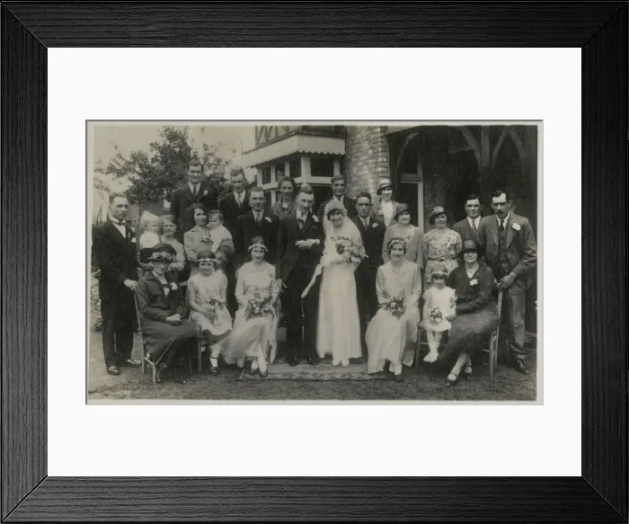 Framed Print : English Middle Class wedding party Framed Print : English Middle Class wedding party