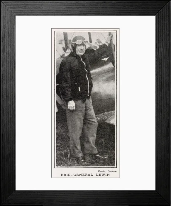 Framed Print : Brigadier-General Arthur Corrie Lewin, pictured at the first air pageant organised by Framed Print : Brigadier-General Arthur Corrie Lewin, pictured at the first air pageant organised by