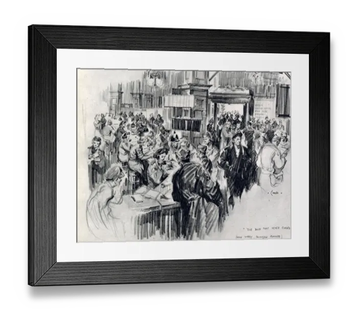 Framed Print : The main lobby at the American Red Cross Club, Rainbow Corner, London Framed Print : The main lobby at the American Red Cross Club, Rainbow Corner, London