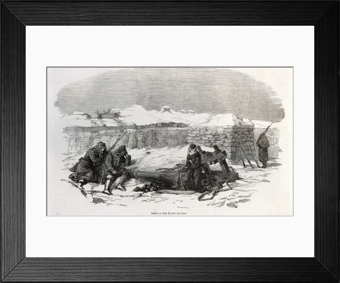 Framed Print : Crimean War - the 21-gun battery before Sebastopol Framed Print : Crimean War - the 21-gun battery before Sebastopol