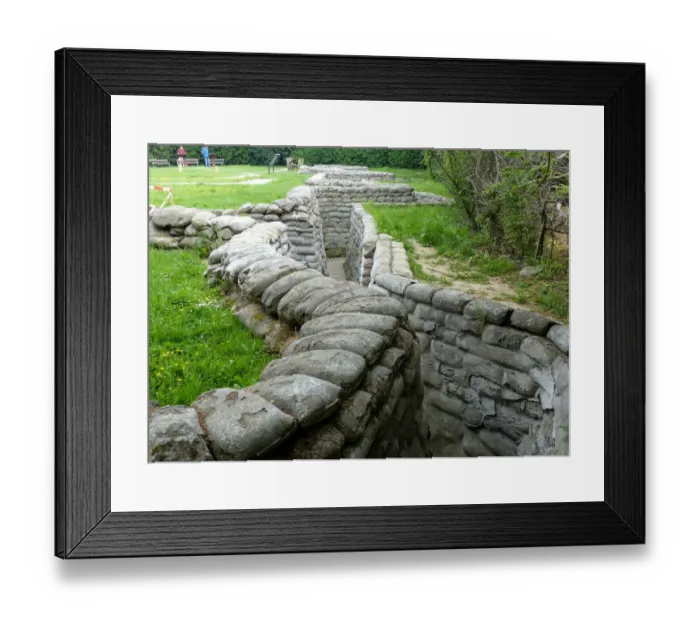 Framed Print : Preserved Yorkshire Trench - Boesinge Framed Print : Preserved Yorkshire Trench - Boesinge