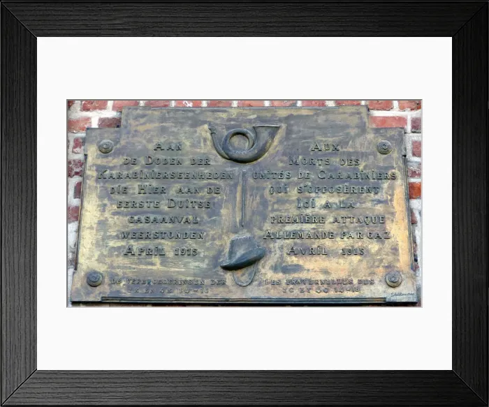 Framed Print : Memorial to the 2nd and 4th Carabiniers, Zuidschote Framed Print : Memorial to the 2nd and 4th Carabiniers, Zuidschote