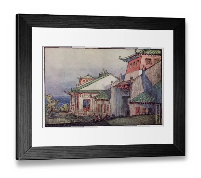 Framed Print : Artists impress of the Hong Kong section of the British Empire Exhibition at Wembley in Framed Print : Artists impress of the Hong Kong section of the British Empire Exhibition at Wembley in