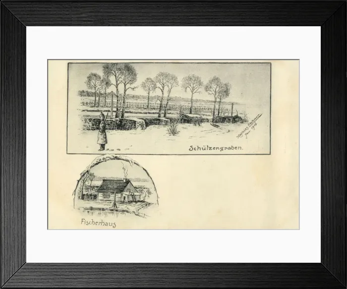 Framed Print : WW1 - German protection trenches Framed Print : WW1 - German protection trenches