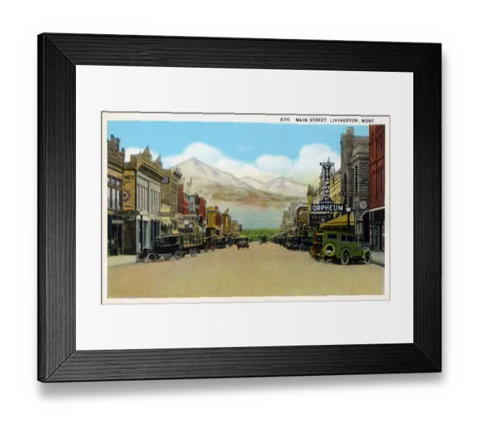 Framed Print : Main Street, Livingstone, Montana, USA Framed Print : Main Street, Livingstone, Montana, USA