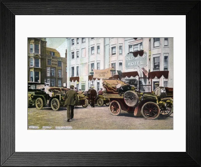 Framed Print : Automobile Club Rally - The Old Ship Hotel, Brighton Framed Print : Automobile Club Rally - The Old Ship Hotel, Brighton