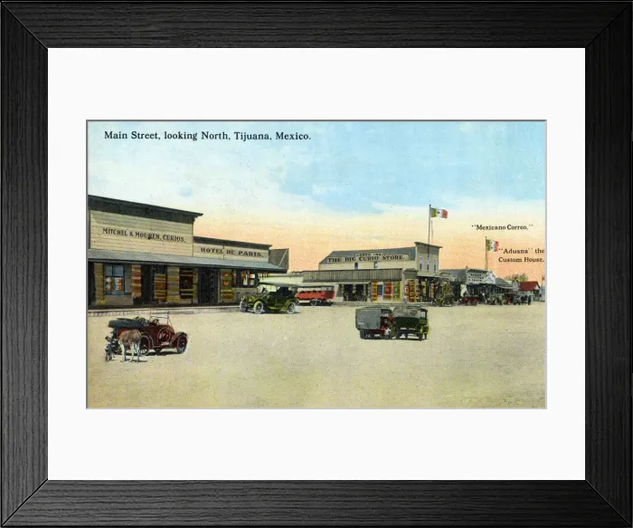Framed Print : Main Street - looking North - Tijuana, Mexico Framed Print : Main Street - looking North - Tijuana, Mexico