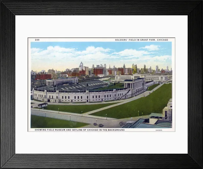 Framed Print : Soldiers Field Stadium, Grant Park, Chicago, Illinois, USA Framed Print : Soldiers Field Stadium, Grant Park, Chicago, Illinois, USA