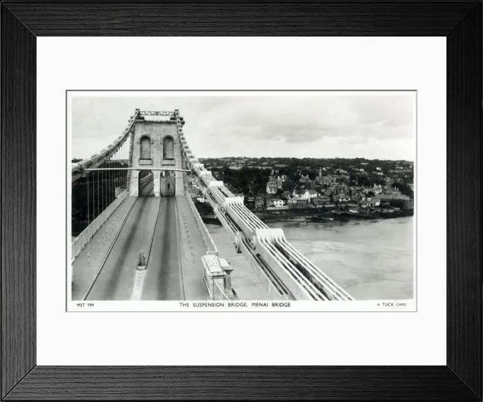 Framed Print : The Menai Suspension Bridge Framed Print : The Menai Suspension Bridge