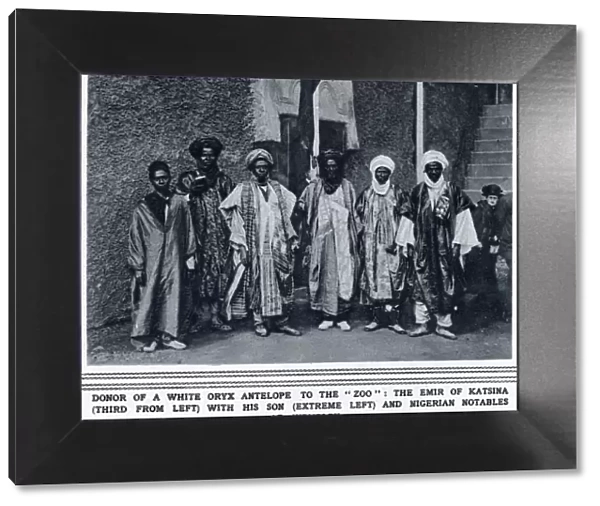 The Emir of Katsina (seen third from left), his son (far left