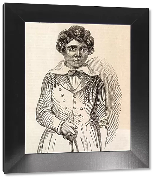 Portrait of one of two aboriginal boys brought to England