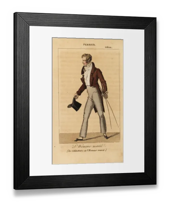 Framed Print : Perrier as Dupont in Le Celibataire et l Homme marie Framed Print : Perrier as Dupont in Le Celibataire et l Homme marie