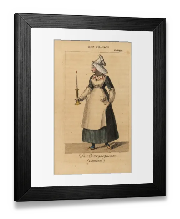 Framed Print : Mlle Fanny Chalboz as La Bourguignonne in Cuisinieres Framed Print : Mlle Fanny Chalboz as La Bourguignonne in Cuisinieres