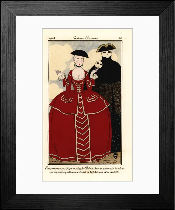 Framed Print : Fancy dress costumes by Longhi, 1913 Framed Print : Fancy dress costumes by Longhi, 1913
