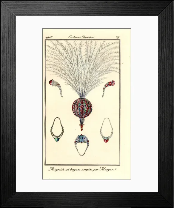 Framed Print : Jewelry cockade and flexible rings designed by Morgan Framed Print : Jewelry cockade and flexible rings designed by Morgan