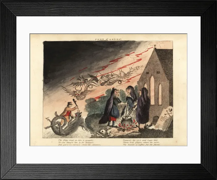 Framed Print : John o Arnha choking a monster