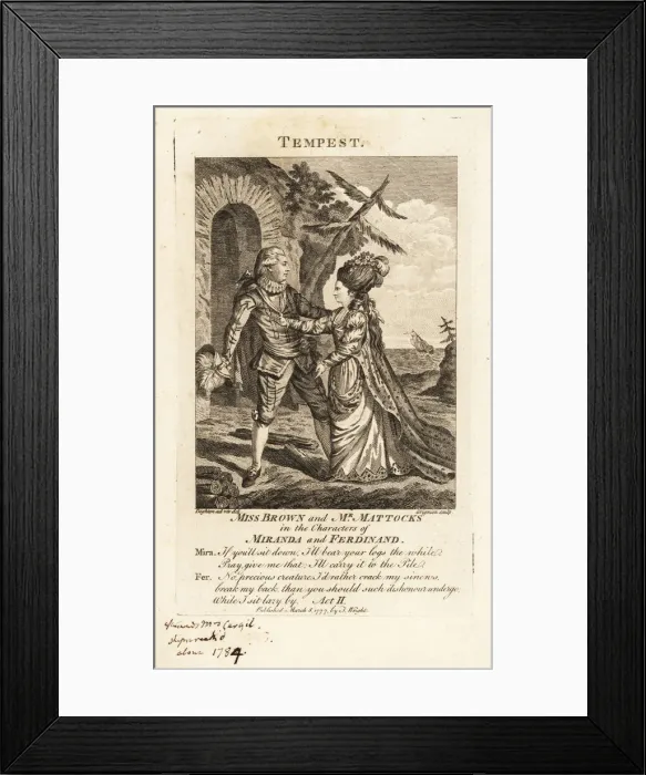 Framed Print : Ann Brown and George Mattocks in the operatic version Framed Print : Ann Brown and George Mattocks in the operatic version