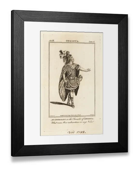 Framed Print : Mr Thomas Sheridan in the character of Oedipus in Framed Print : Mr Thomas Sheridan in the character of Oedipus in