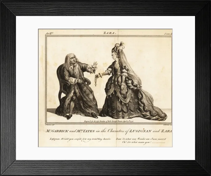 Framed Print : David Garrick and Mary Ann Yates in the characters Framed Print : David Garrick and Mary Ann Yates in the characters