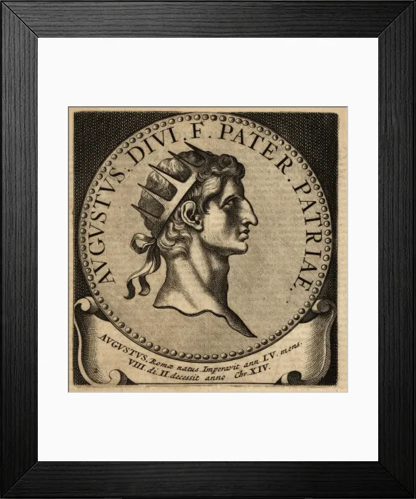 Framed Print : Portrait of Roman Emperor Augustus Framed Print : Portrait of Roman Emperor Augustus