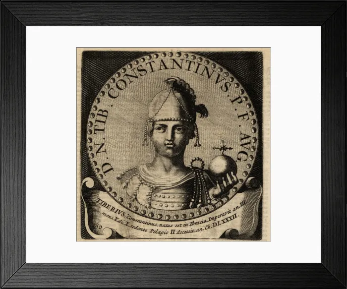 Framed Print : Portrait of Roman Emperor Tiberius II Constantine Framed Print : Portrait of Roman Emperor Tiberius II Constantine