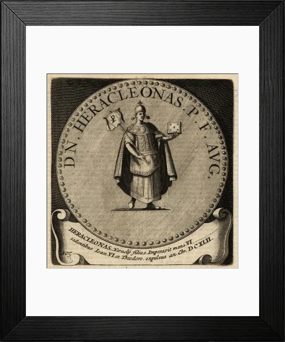 Framed Print : Portrait of Byzantine Emperor Heraklonas