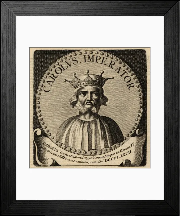 Framed Print : Holy Roman Emperor Charles the Bald Framed Print : Holy Roman Emperor Charles the Bald