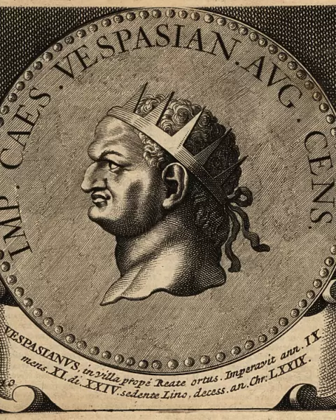 Portrait of Roman Emperor Vespasian