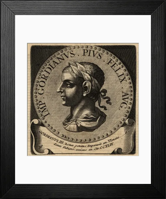 Framed Print : Portrait of Roman Emperor Gordian III Framed Print : Portrait of Roman Emperor Gordian III